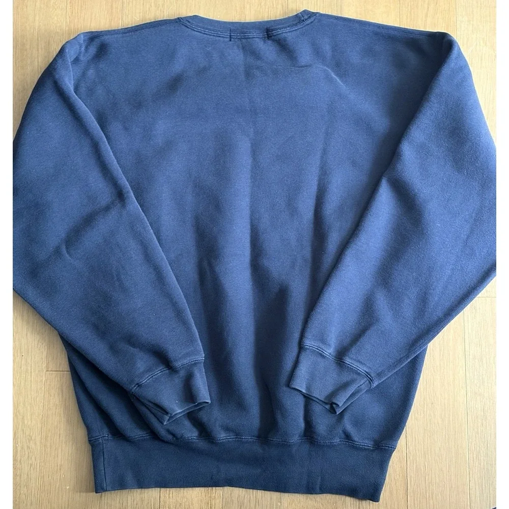 Vintage 90s Polo Ralph Lauren Sweatshirt Mens Medium Navy Blue Boxy Crewneck
